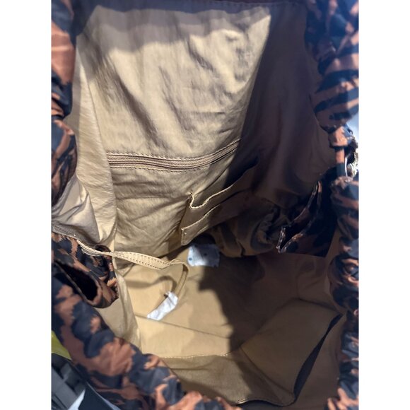 Vince Camuto Leopard Multi-Print Machine Washable Nylon Drawstring Backpack - Picture 6 of 8